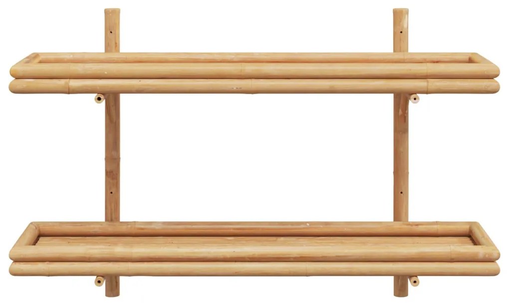 Falifiók polcokkal tárolóval Barna 100 x 26 x 60 cm bambusz