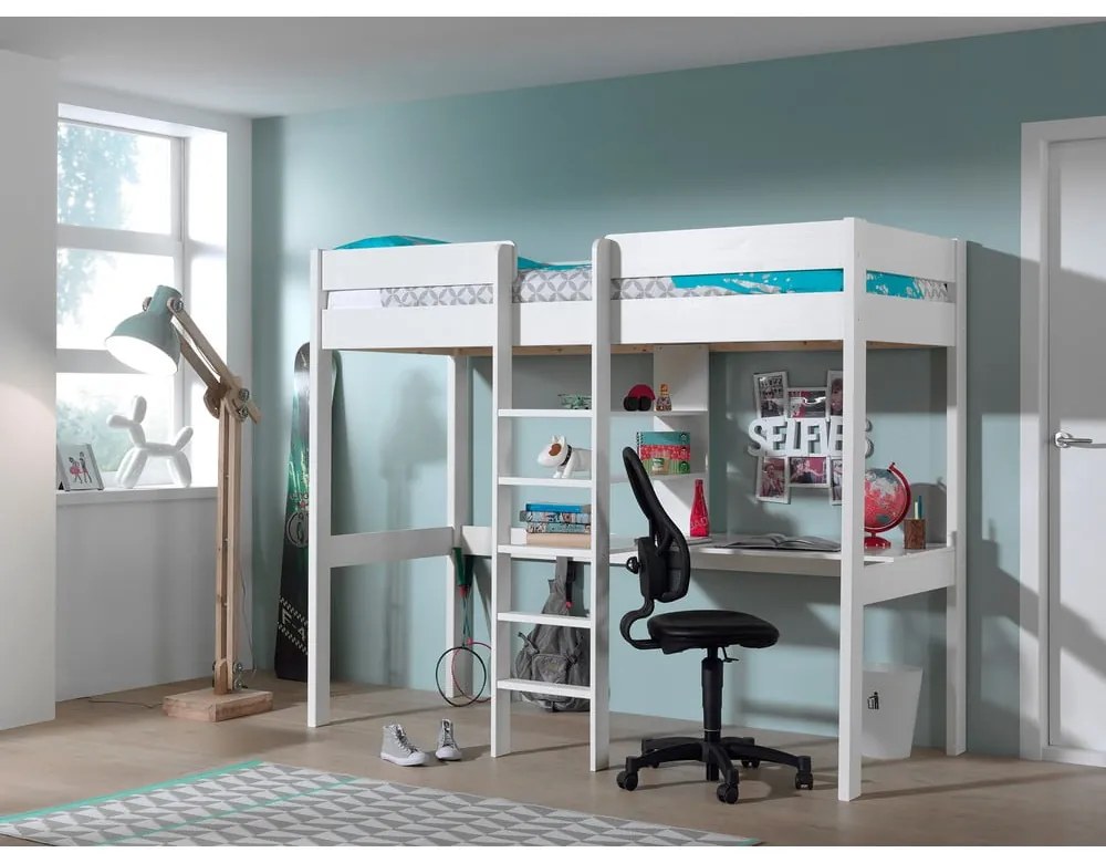 Fehér magasított gyerekágy 90x200 cm Pino - Vipack