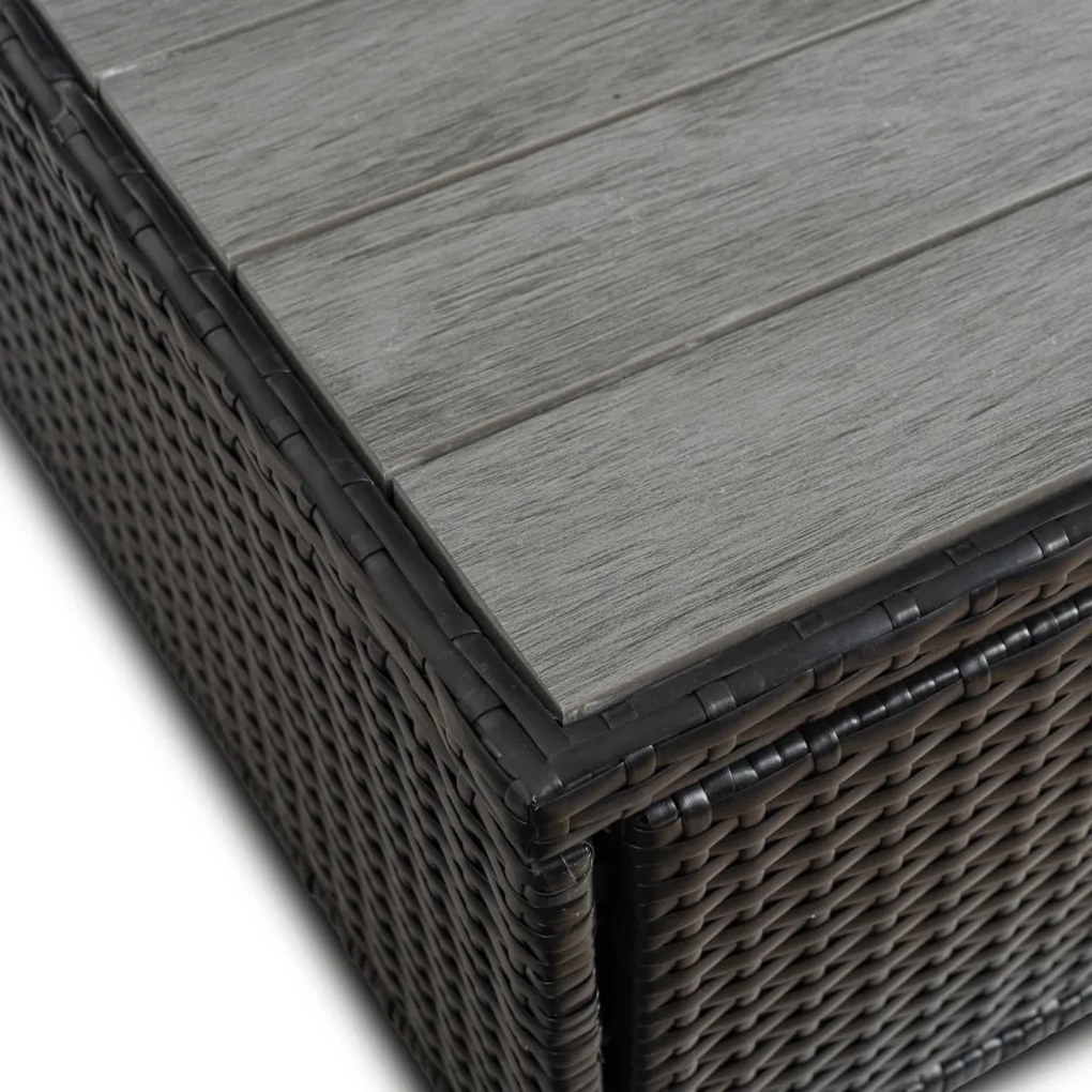 Kerti bútor szett fekete/barna színben – CALIENTE