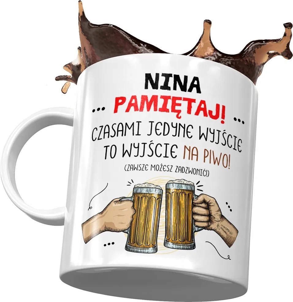 Bögre Nina Feleség Barátnő Ajándék Nyomtatott Fotóval