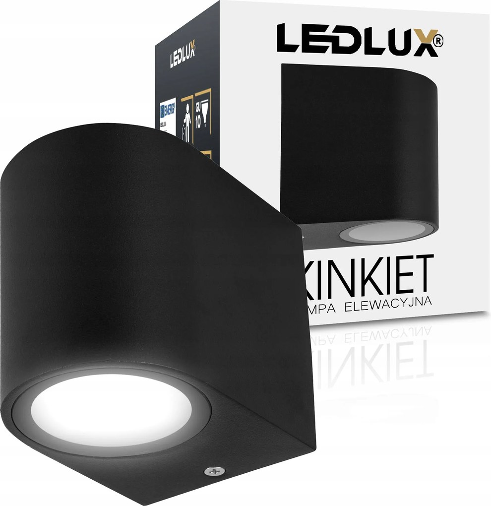 Kültéri Led fali lámpa kerti homlokzati lámpa GU10 fekete Modern