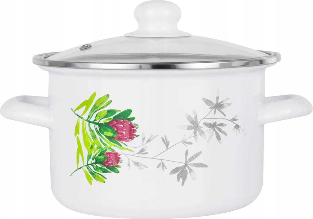 Zománcozott Edény Hagyományos egyenes fazék Protea zománc Lengyel 18cm 2,65L