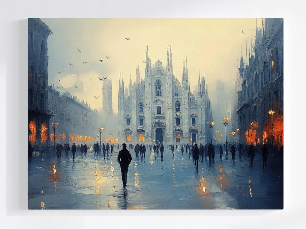 Poszter Építészet Olaszország Milánó Város Katedrális 100x75