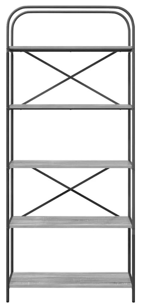 Könyvespolc Szürke sonoma 80 x 30 x 183 cm Faanyag