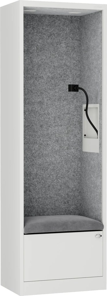 Sally 600mm korpus Biały - siedzisko Szary