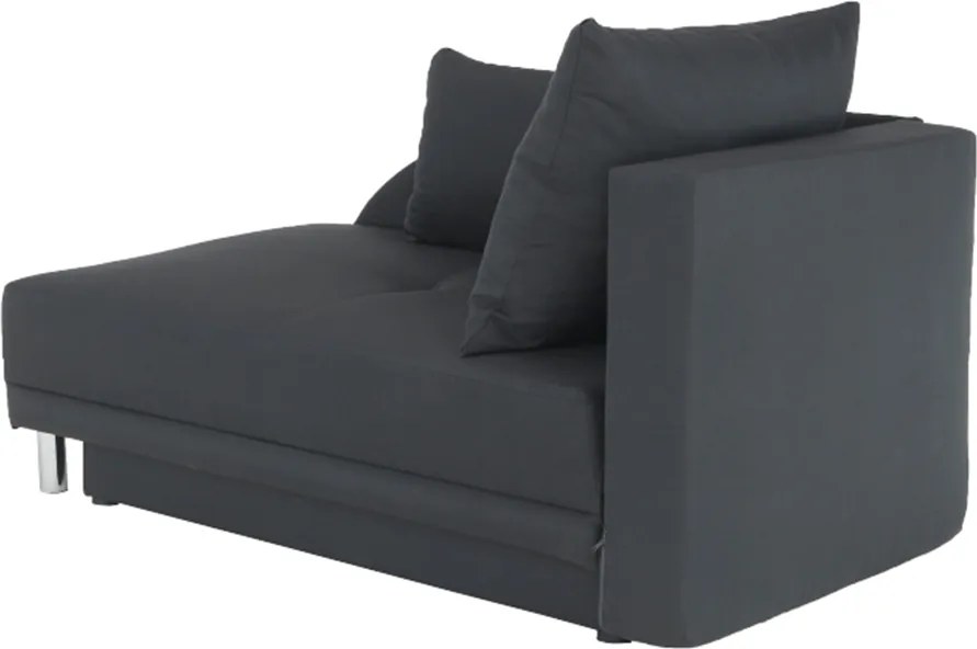 Kinyitható kanapé, szürke-fekete szövet, jobbos, LAUREL