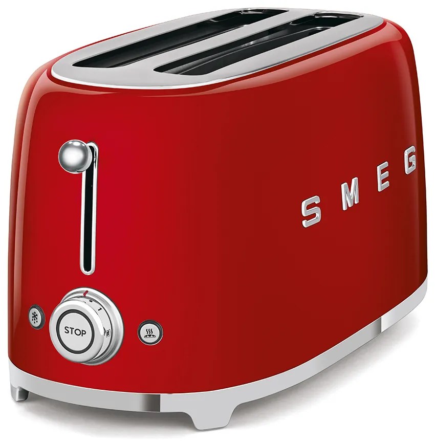 50-es évekbeli, Retro stílusú kenyérpirító, P2x2 piros 1500W - SMEG