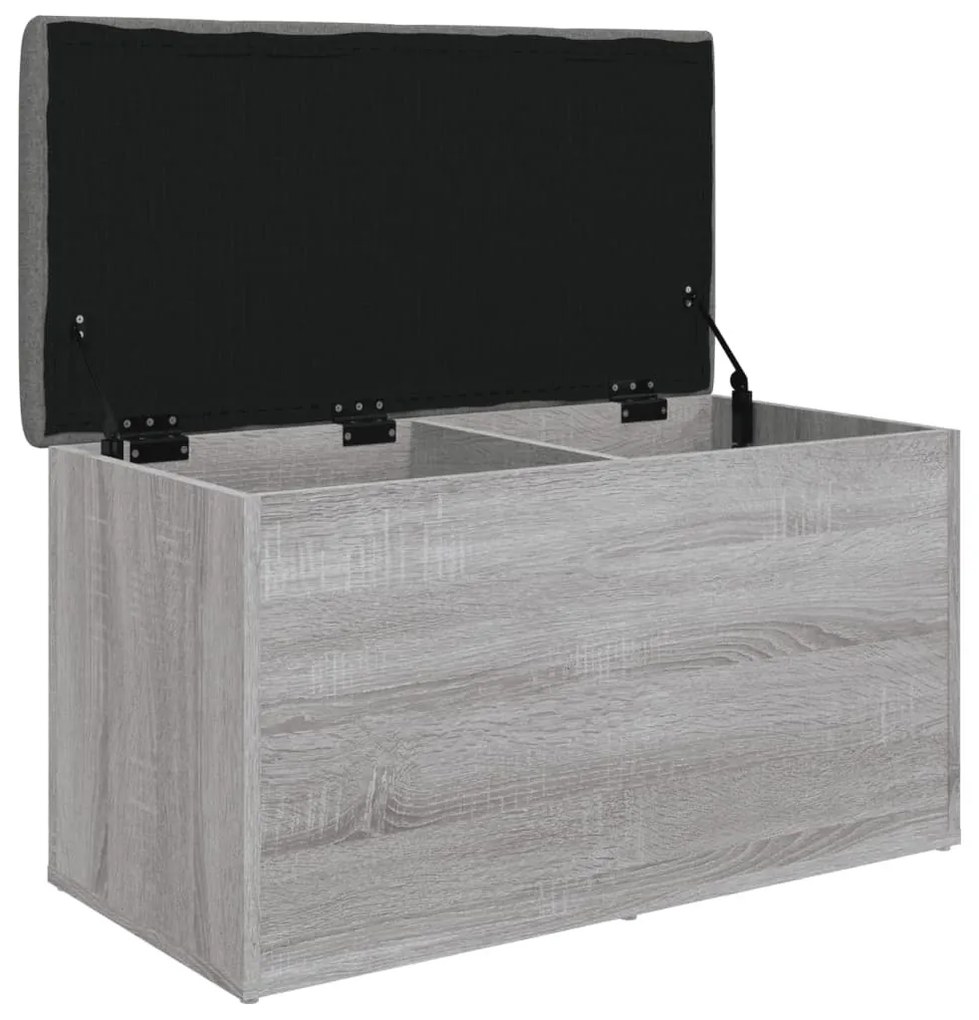 szürke sonoma színű szerelt fa tárolópad 82 x 42 x 45 cm