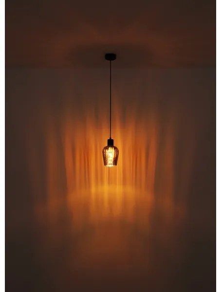 Globo 15627 - Csillár zsinóron RYAN 1xE27/40W/230V átm. 13,5 cm fekete