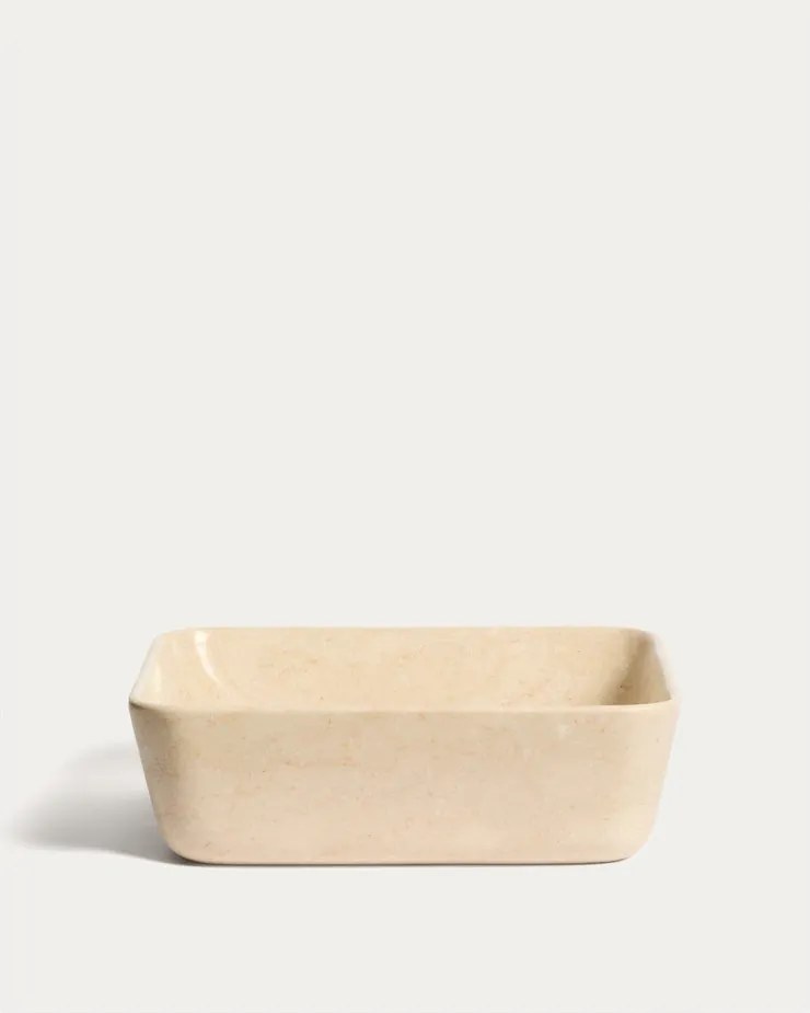 Bézs kő mosdókagyló 40x40 cm Darnen – Kave Home