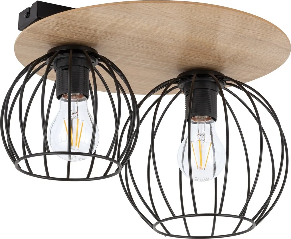 Sigma lighting modern skandináv mennyezeti lámpa cyber fekete tölgy sig32355