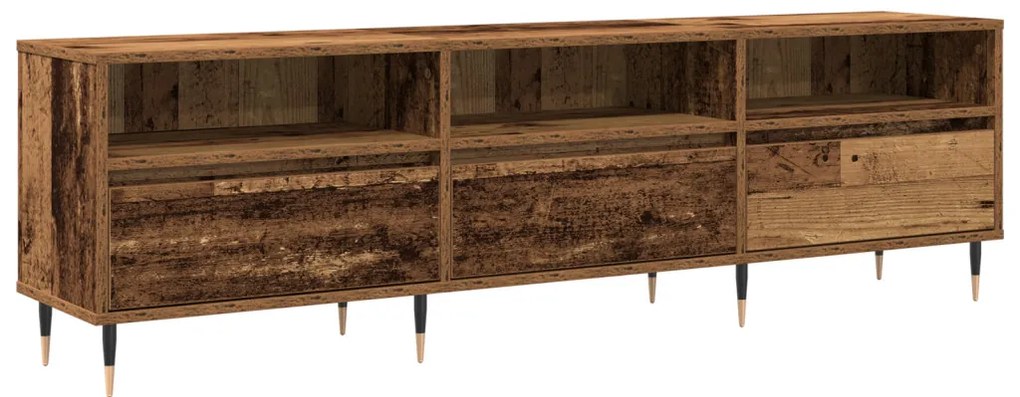 vidaXL TV szekrény Öreg fa 150 x 30 x 45 cm Faanyag