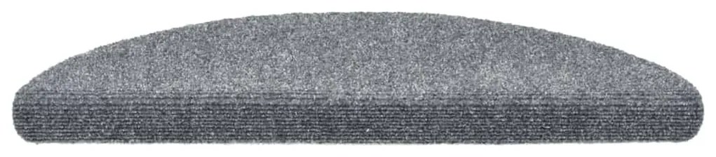 5 db világosszürke lyukasztott öntapadó lépcsőszőnyeg 56x17x3cm