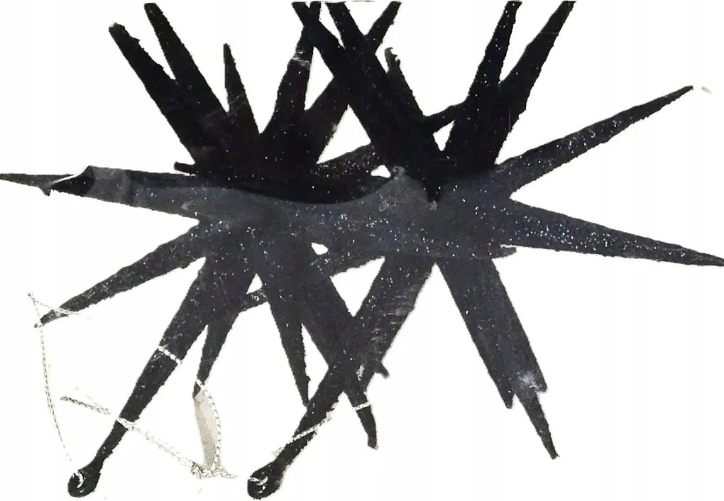 Csillogó csillag medál 2 db-os szett fekete