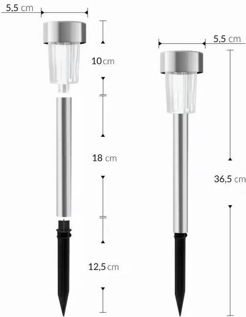 monzana® 8 LED napelemes lámpa készlet - színes