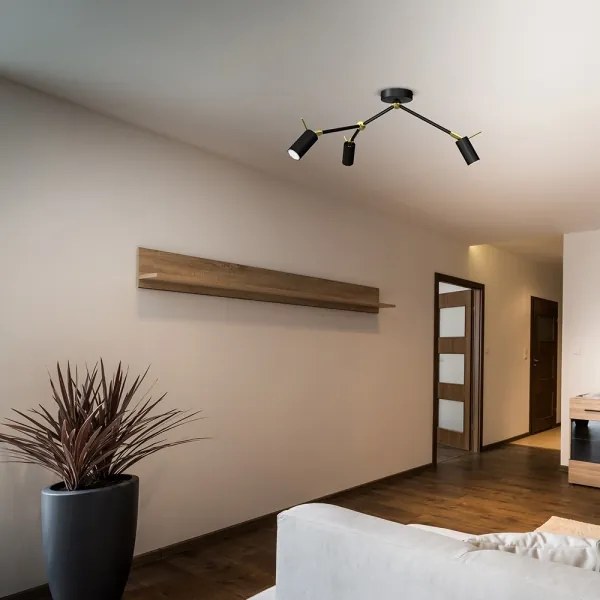 Spotlámpa IRIS 3xGU10/MR11/40W/230V fekete/arany