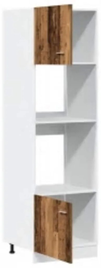 antik fa szerelt fa mikrohullámú szekrény 60 x 57 x 207 cm