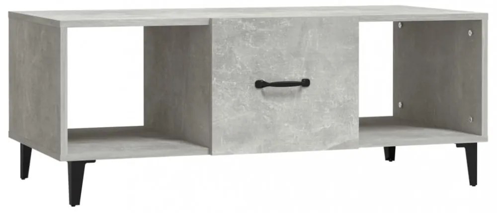 betonszürke szerelt fa dohányzóasztal 102 x 50 x 40 cm
