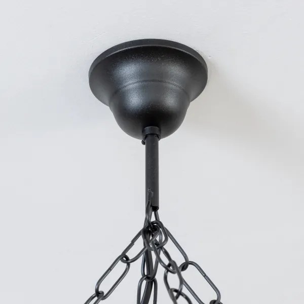 Brilagi - TIMONA láncos csillár, 8xE14/40W/230V, átmérő 70 cm, bükk/dió