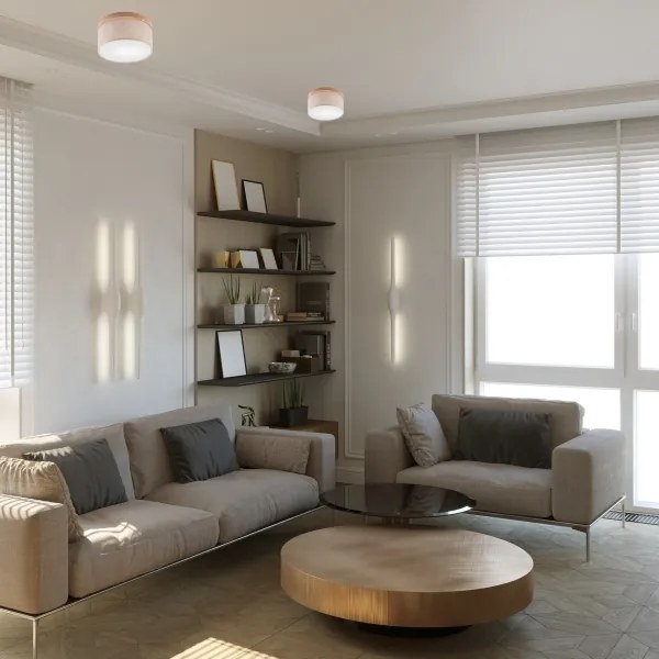 Brilagi - LED mennyezeti lámpa BELLADONNA 1xE27/15W/230V, 30 cm, bézs/dub