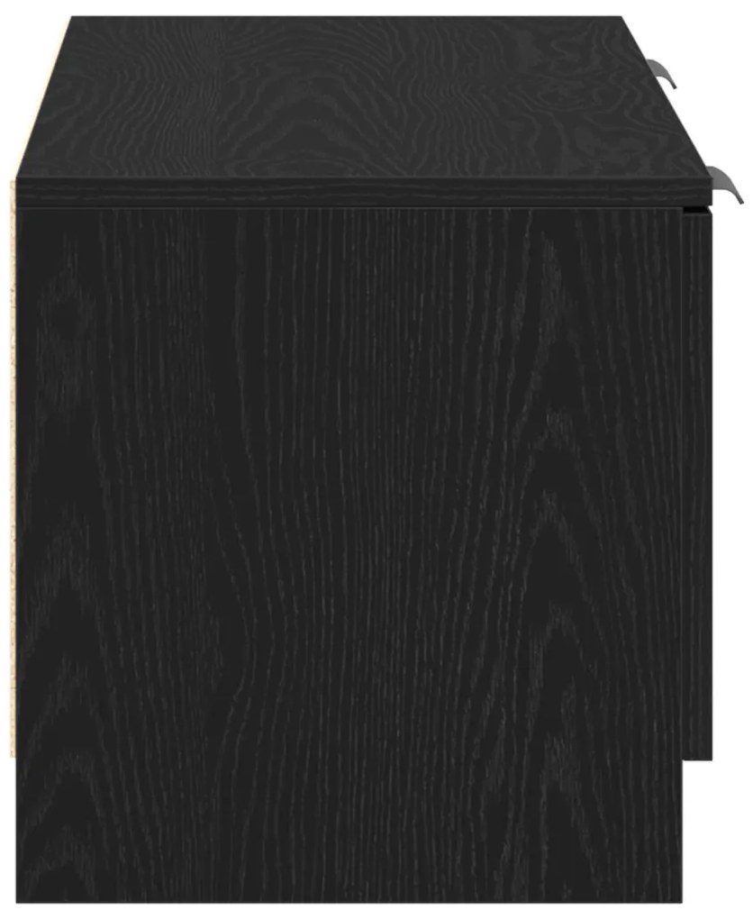 TV Szekrény Fekete Tölgy 102x35x36,5 cm Felépített Fa