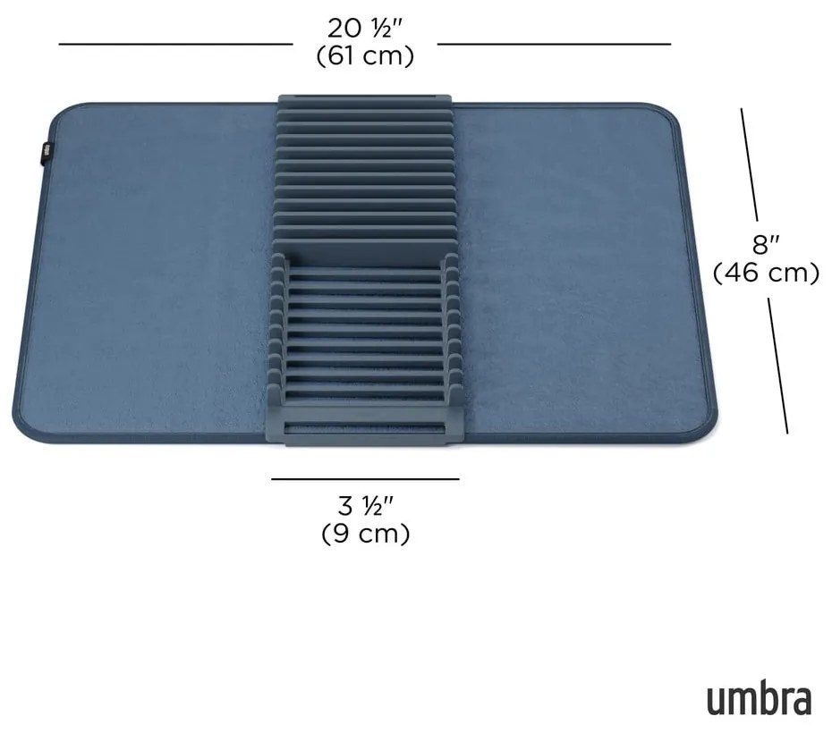 Kék textil edénycsepegtető alátét 61x46 cm Udry – Umbra