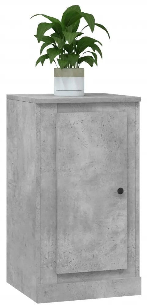 betonszürke szerelt fa tálalószekrény 37,5x35,5x67,5 cm