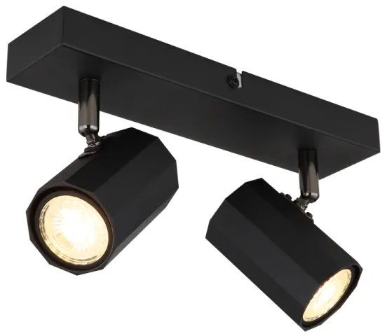 Globo 57918-2B - Spotlámpa JAMES 2xGU10/25W/230V fekete