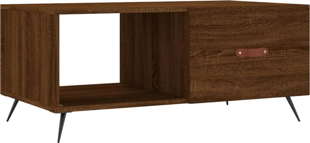 vidaXL barna tölgyszínű szerelt fa dohányzóasztal 90 x 50 x 40 cm