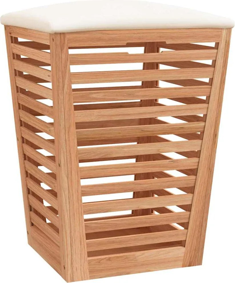 vidaXL tömör diófa fürdőszobai ülőke 40,5 x 40,5 x 56 cm