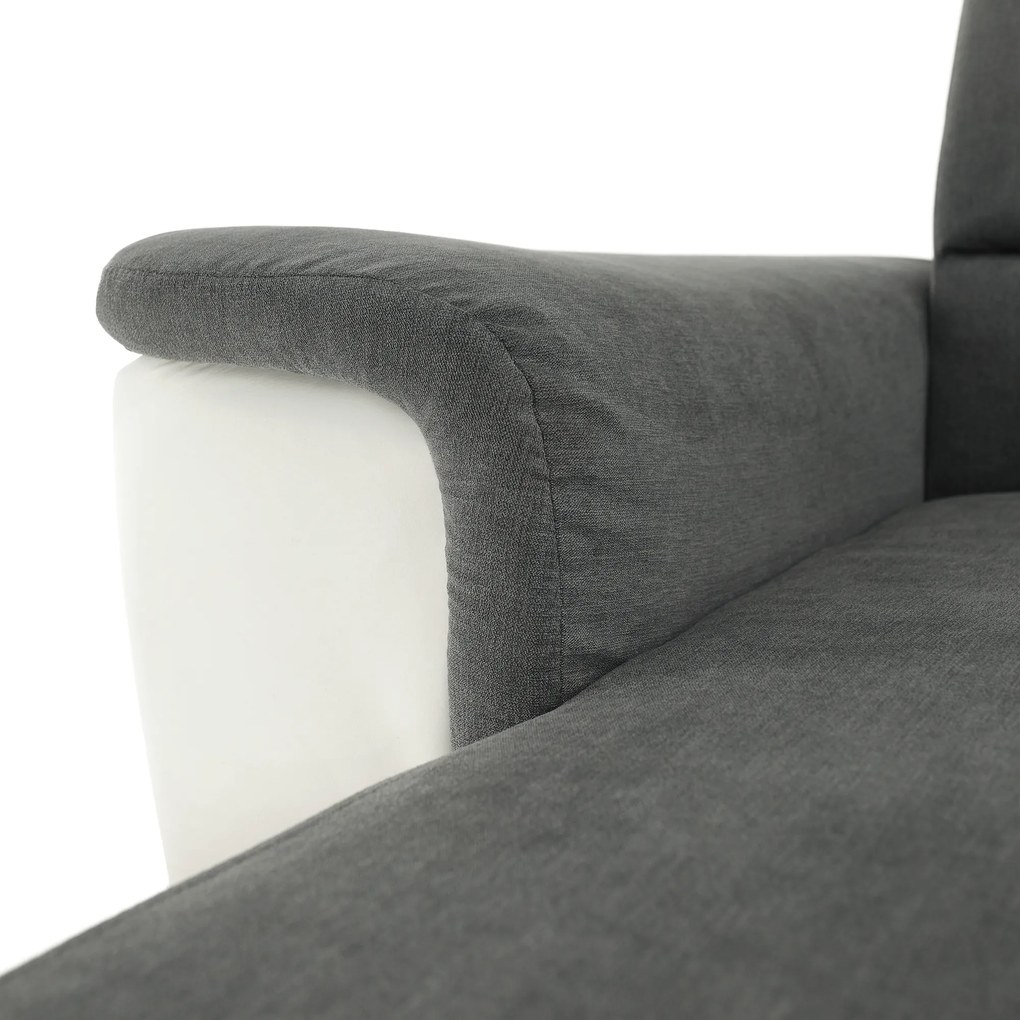 Kissarok, textilbőr fehér/szövet szürke, balos, SANTIAGO