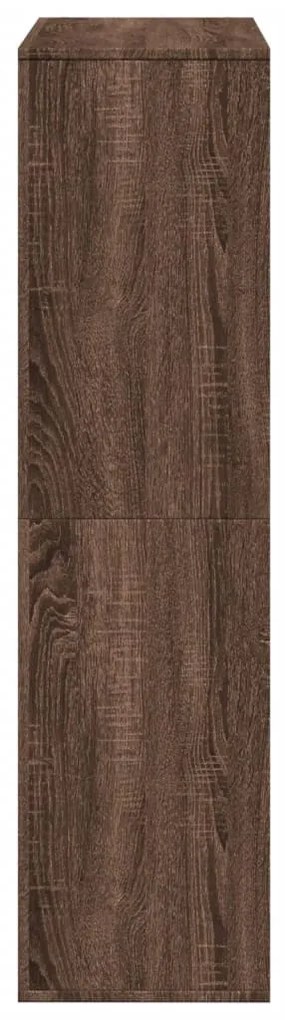 barna tölgy színű szerelt fa könyvszekrény 100 x 33 x 125,5 cm
