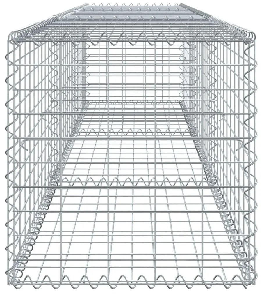 horganyzott vas gabion kosár fedéllel 300 x 50 x 50 cm