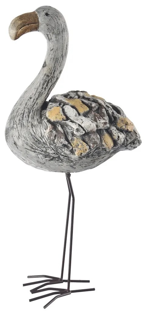 InDecor Ebi kerámia flamingó, 28 x 17 x 60 cm