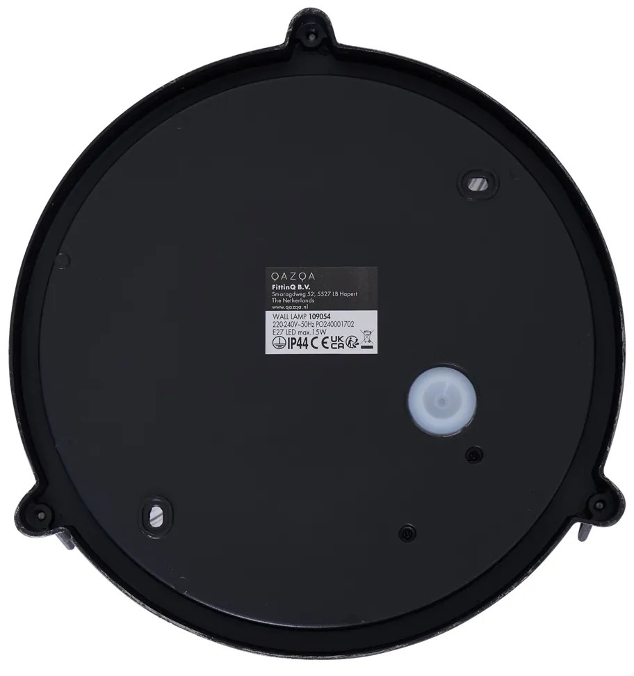 Kültéri fali lámpa ezüst kerek IP44 - Noutica