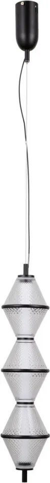 ITALUX PND-34395-3V-BK FUENTE Egyágú Függesztett Lámpa Fém LED IP20