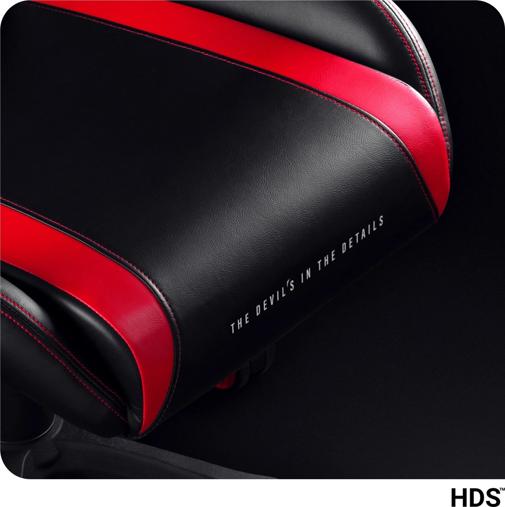 Gamer szék műbőr Normal Size, fekete-piros: Diablo X-Horn 2.0