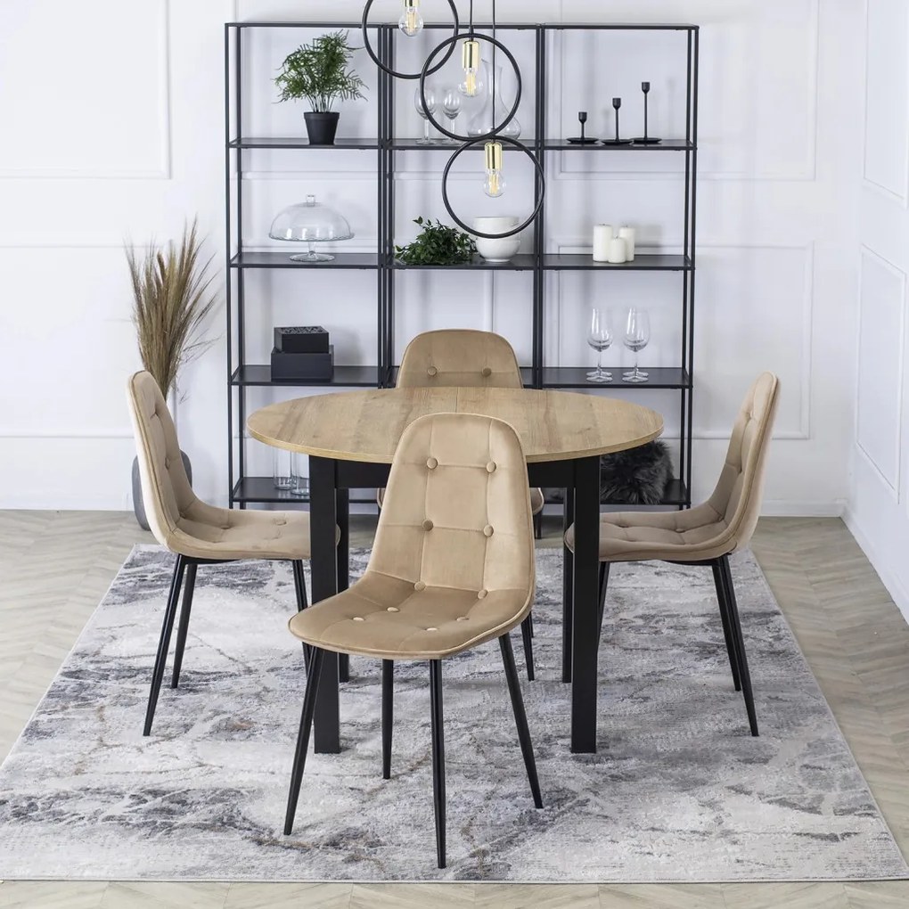 Bézs Bársony Étkezőszék ARIS