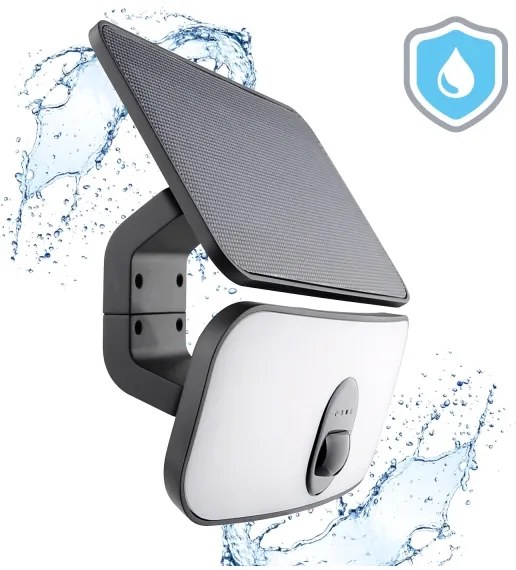 LED napelemes reflektor érzékelővel LED/13W/3,7V IP65 4000K