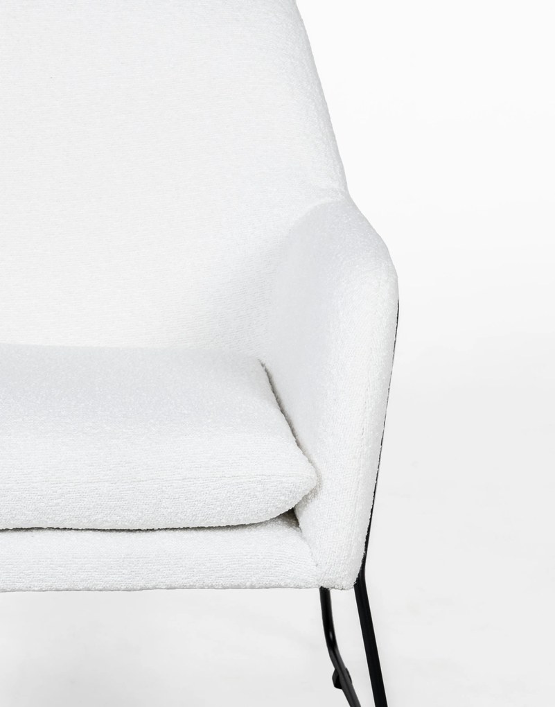 Fehér design kialakítású fotel MILAN