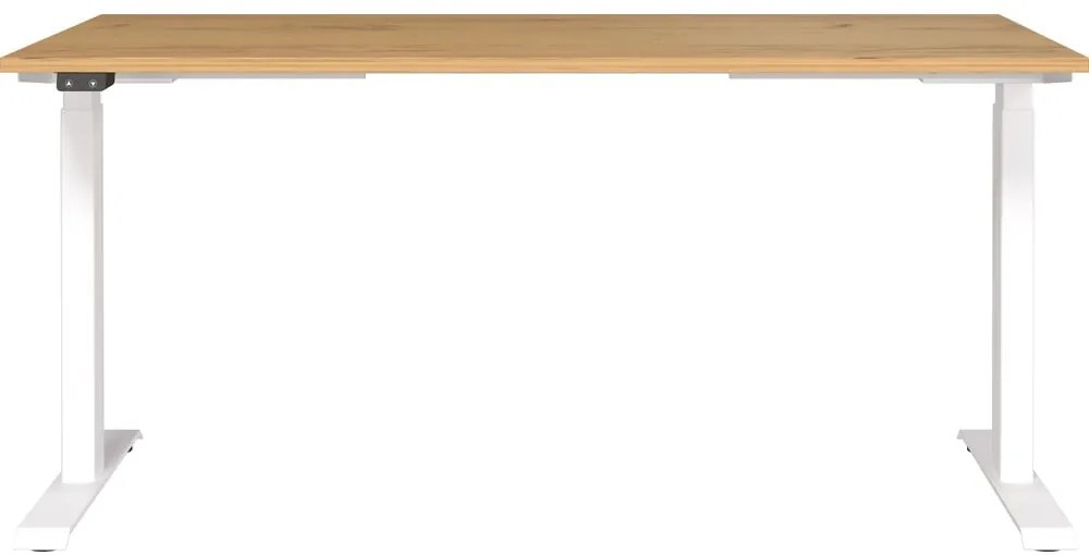 Íróasztal elektromosan állítható magassággal, tölgyfa dekoros asztallappal 80x160 cm Jet – Germania