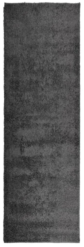PAMPLONA antracit magas szálú bolyhos modern szőnyeg 80x250 cm