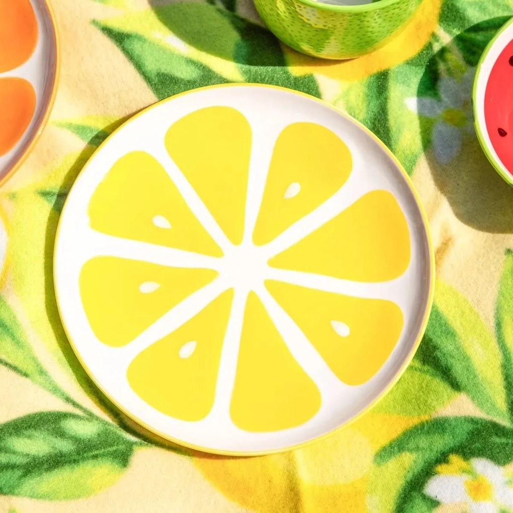 Altom Tropicana kerámia tányérkészlet citrom 20 cm, 2 db