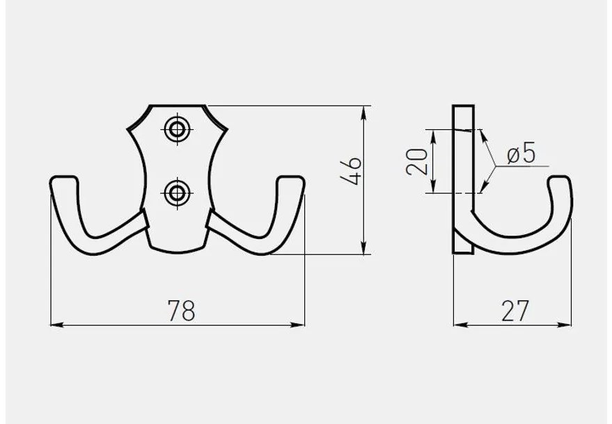 Fogas fém, K24-B0, króm