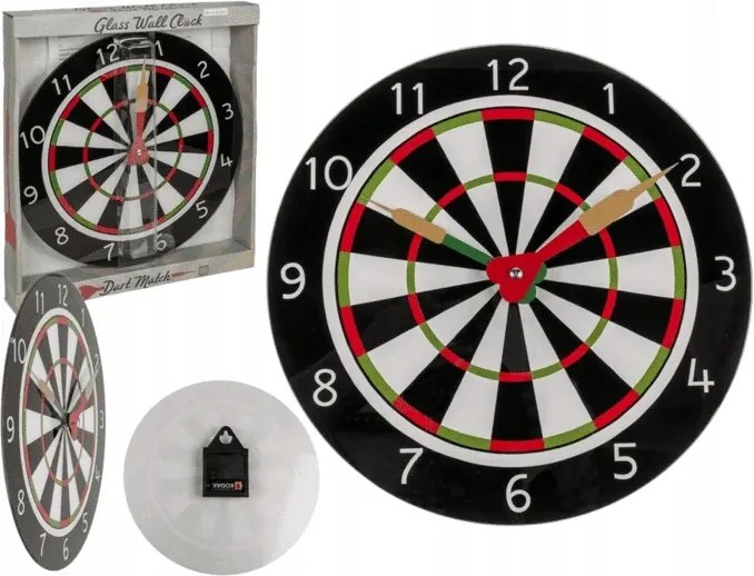 Modern Üveg Falióra Dart Mintás Fali Dekoráció A Nappaliba