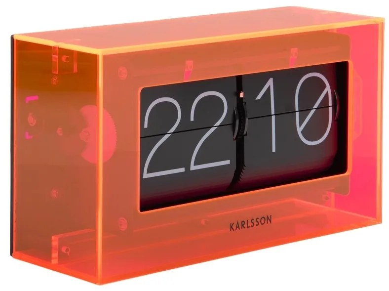 Karlsson 5976OR design fali/asztali billenő óranarancssárga, 21 cm