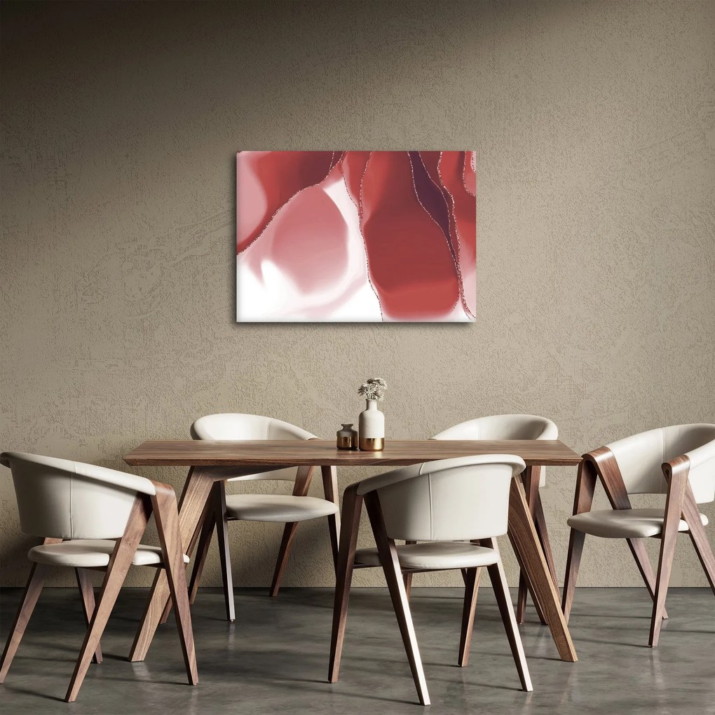 Kép - Piros absztrakt virág N⁰3 (70x50 cm)