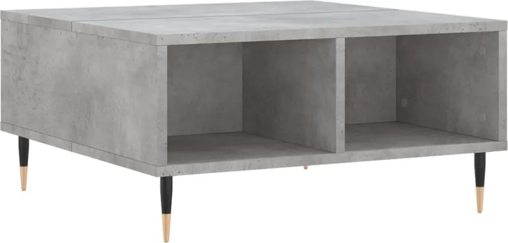 vidaXL betonszürke szerelt fa dohányzóasztal 60 x 60 x 30 cm