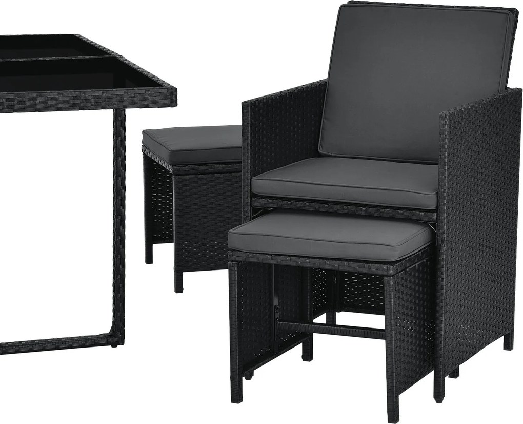 Juskys Baracoa XL kerti rattan ülőgarnitúra