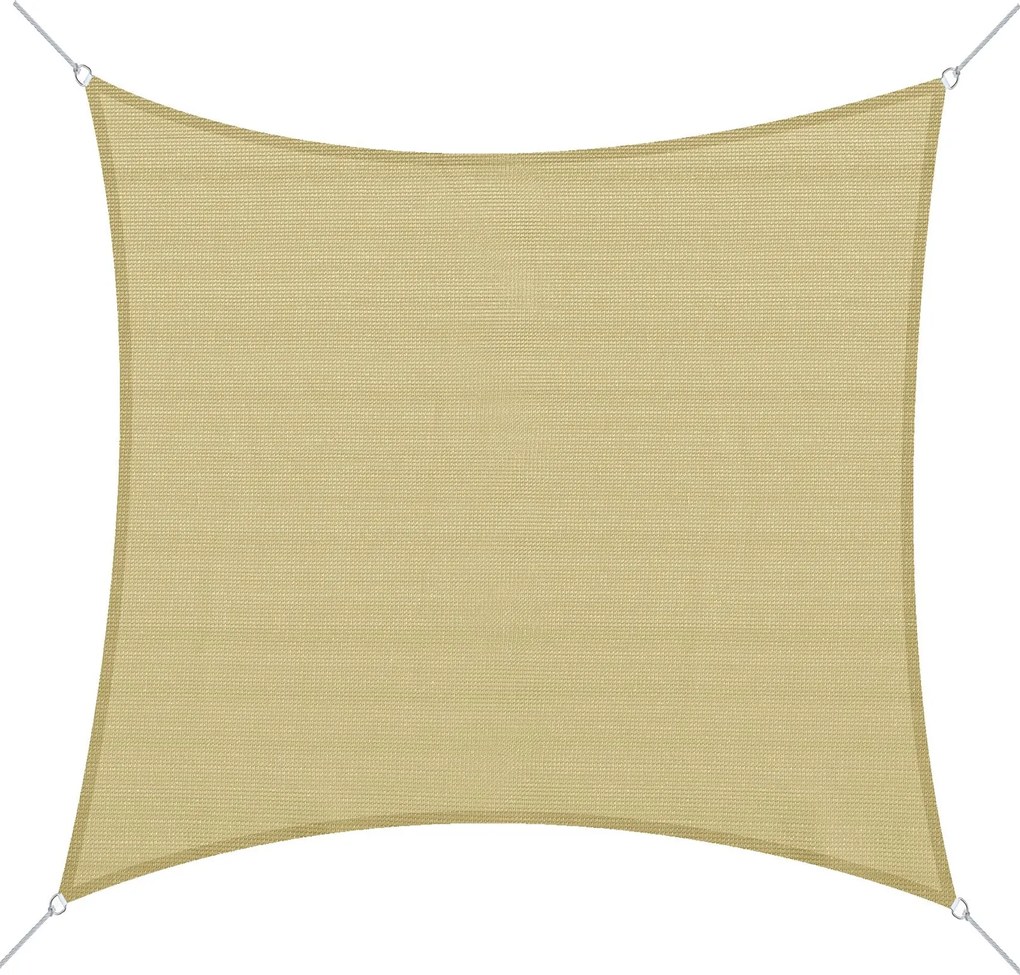 Outsunny Négyzet alakú napernyő vitorla kültéri használatra légáteresztő HDPE anyagból, 95% UV védelemmel, 360x360 cm | Aosom